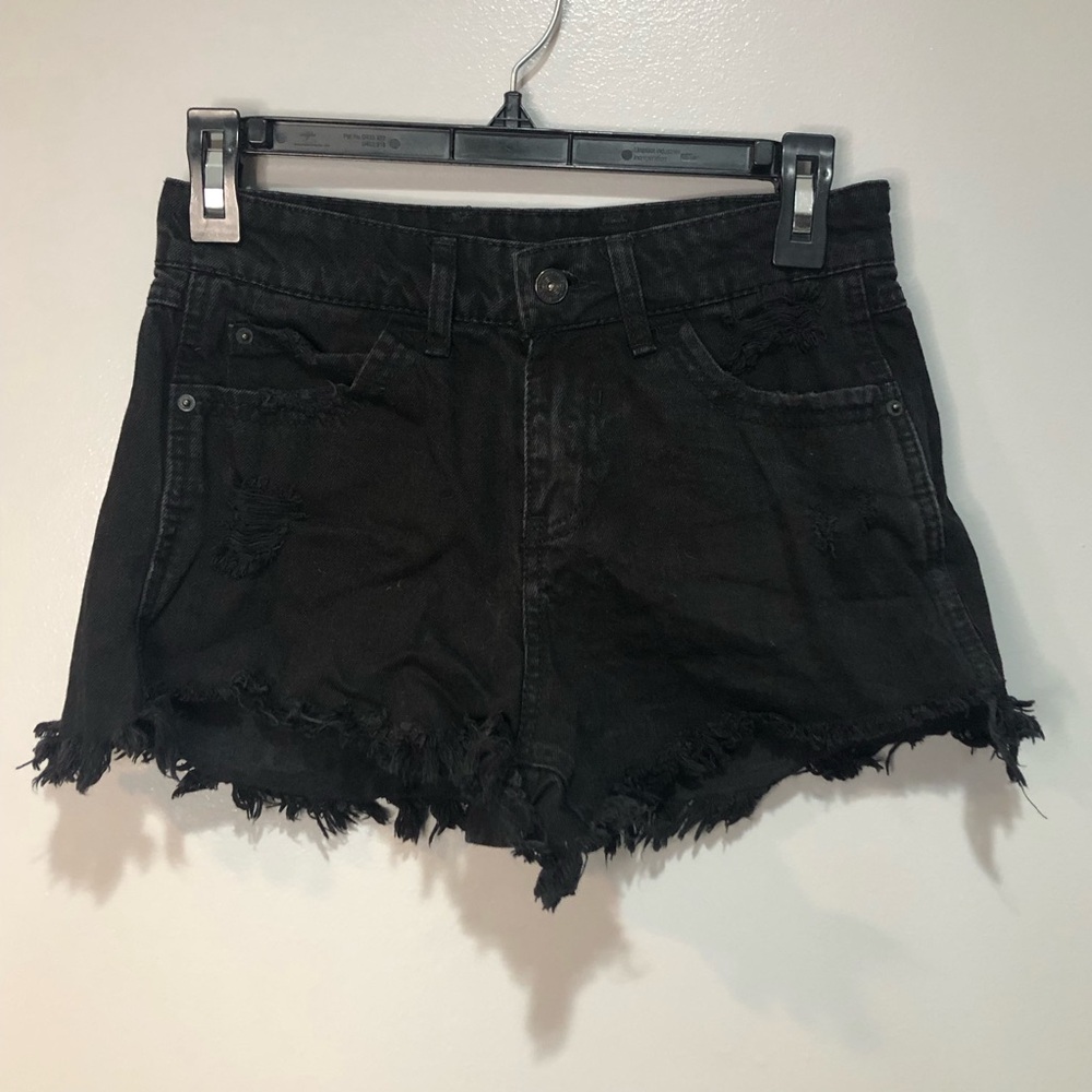 Vanilla Star Black Festival Shorts Distressed